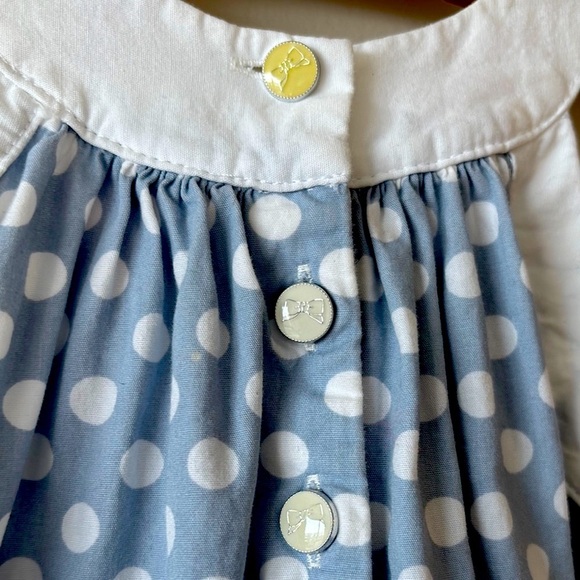 Savannah Blue and White Halter Sundress Sleeveless Casual - Picture 4 of 4